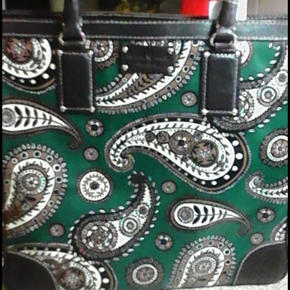 New Kate Spade Large Green Coated/Leather & Dustbag - Picture 3 of 16